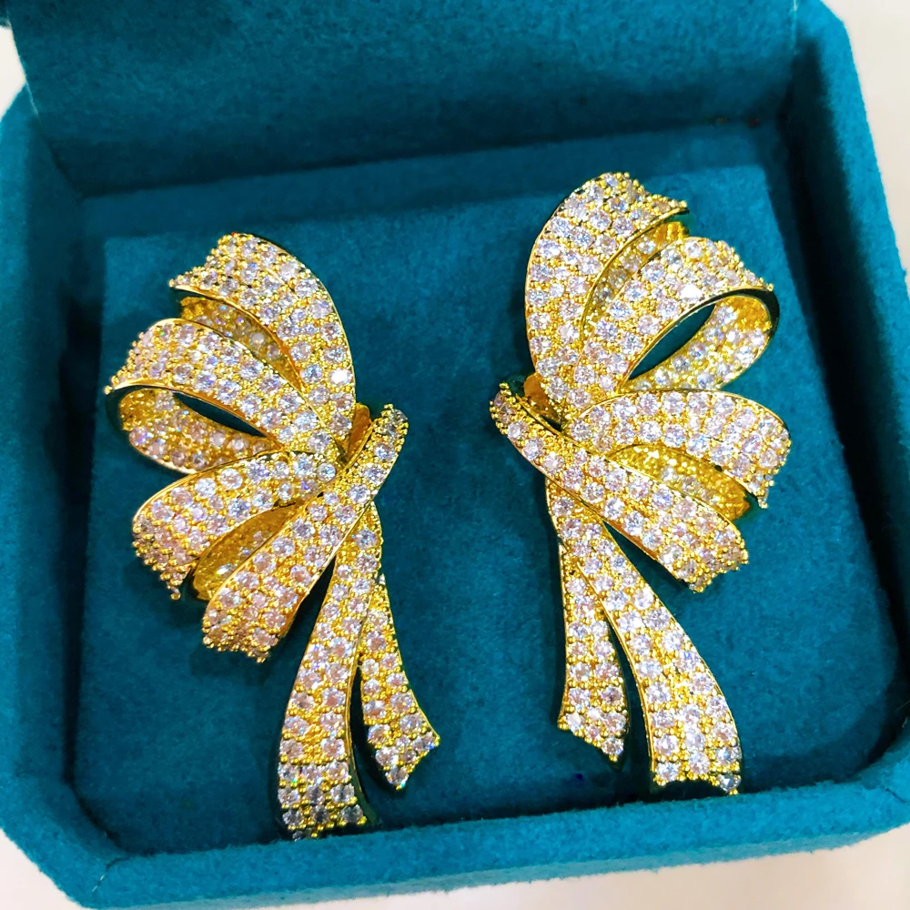 Missvikki Sweet Lucky Charms Bowknot Earrings for Women Girl Daily Trendy Fashion Cubic Zircon Bohemia Jewelry High Quality
Missvikki Sweet Lucky Charms Bowknot Earrings for Women Girl Daily Trendy Fashion Cubic Zircon Bohemia Jewelry High Quality