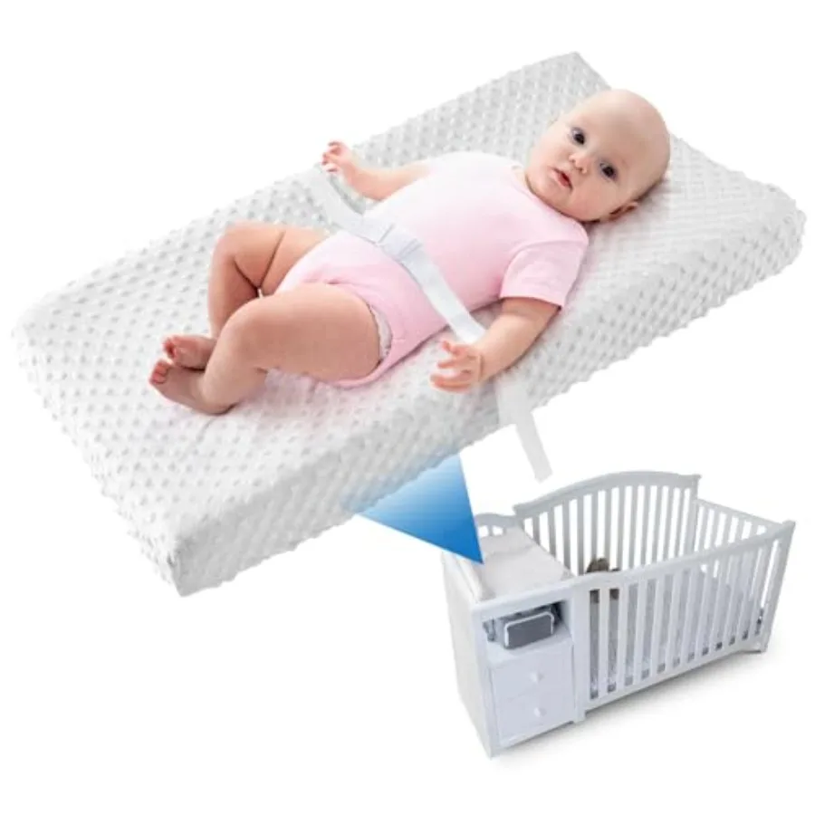 LOONAH Compact Small Changing Pad with Cover - 27" X 16" Contoured Baby Diaper Changing Pad for Combo Crib with Changing Table-
LOONAH Compact Small Changing Pad with Cover - 27" X 16" Contoured Baby Diaper Changing Pad for Combo Crib with Changing Table-