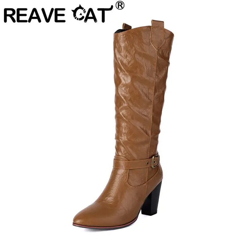 REAVE CAT Винтажные женские сапоги до середины икры без шнуровки плиссированные большие размеры 47 48 Daily Bota с острым носком на блочном каблуке 8 см с пряжкой Коричневый Черный
REAVE CAT Винтажные женские сапоги до середины икры без шнуровки плиссированные большие размеры 47 48 Daily Bota с острым носком на блочном каблуке 8 см с пряжкой Коричневый Черный