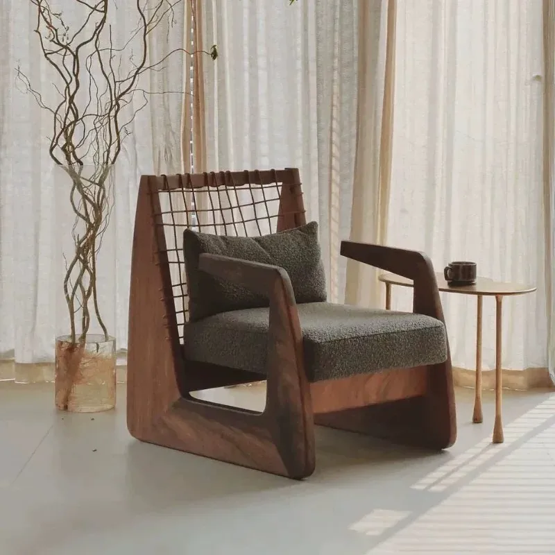 Designer wabi sandy wind solid wood dining chair retro B & B living room balcony coffee shop creative leisure sofa chair
Designer wabi sandy wind solid wood dining chair retro B & B living room balcony coffee shop creative leisure sofa chair