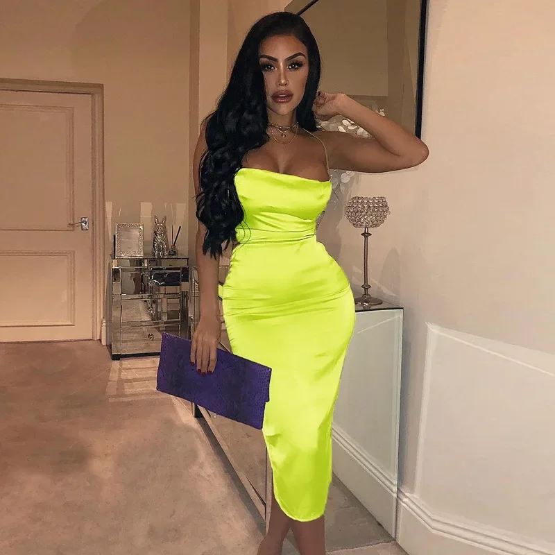 Summer Women Satin Lace Sleeveless Halter Maxi Long Midi Dress Girl Sexy Backless Elegant Party Dresses Y2k Fashion Beach Skirt
Summer Women Satin Lace Sleeveless Halter Maxi Long Midi Dress Girl Sexy Backless Elegant Party Dresses Y2k Fashion Beach Skirt
