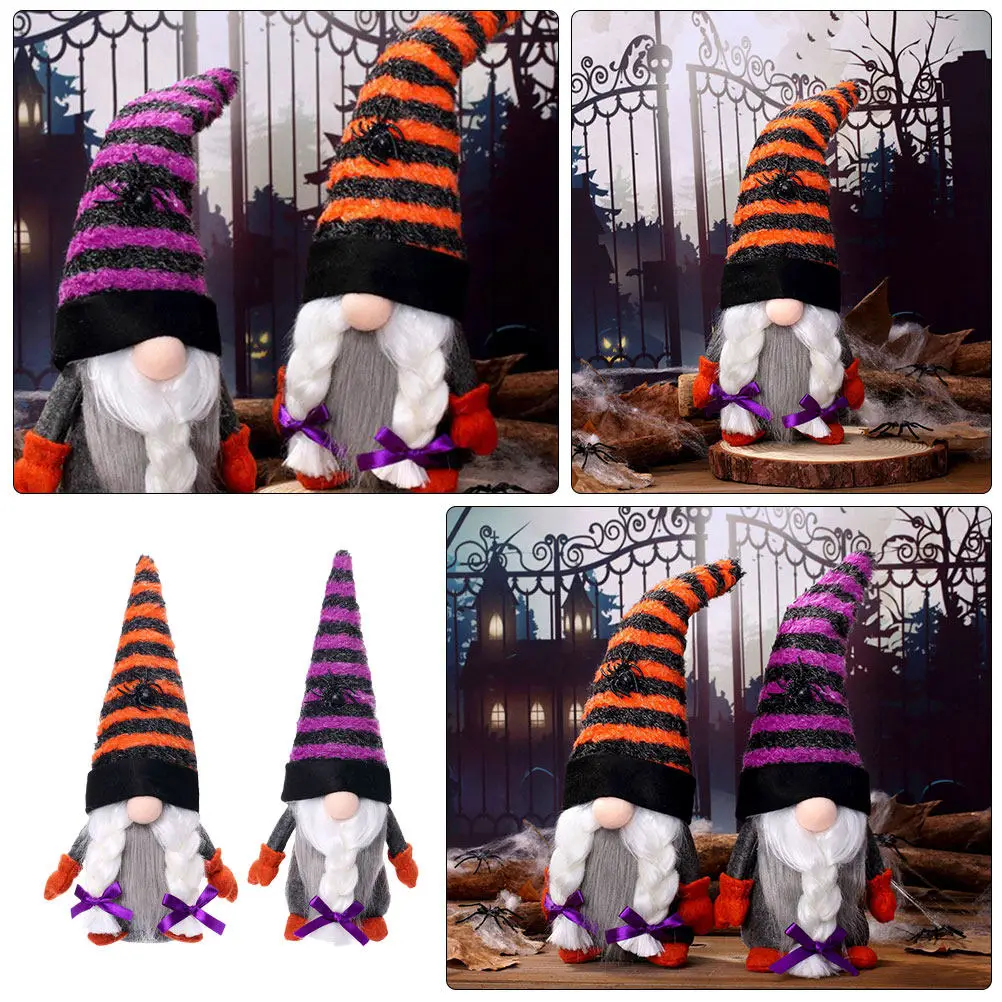 2Pcs Halloween Gnome Decor Knitted Texture Stuffed Gnome Ornament for Desktop Window Table Home Bar Shop Window Decoration
2Pcs Halloween Gnome Decor Knitted Texture Stuffed Gnome Ornament for Desktop Window Table Home Bar Shop Window Decoration