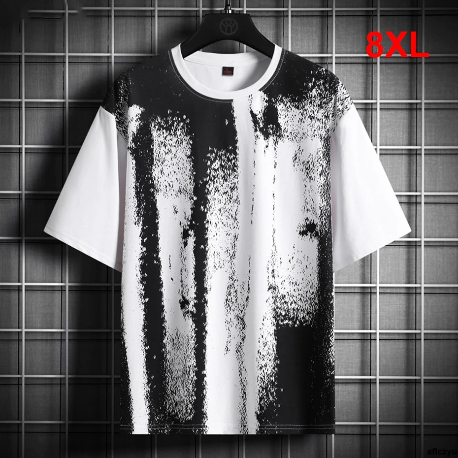 Summer T-shirt Men Plus Size 8XL Short Sleeve Tshirts Fashion Casual Summer Tops Tees Male Big Size
Summer T-shirt Men Plus Size 8XL Short Sleeve Tshirts Fashion Casual Summer Tops Tees Male Big Size