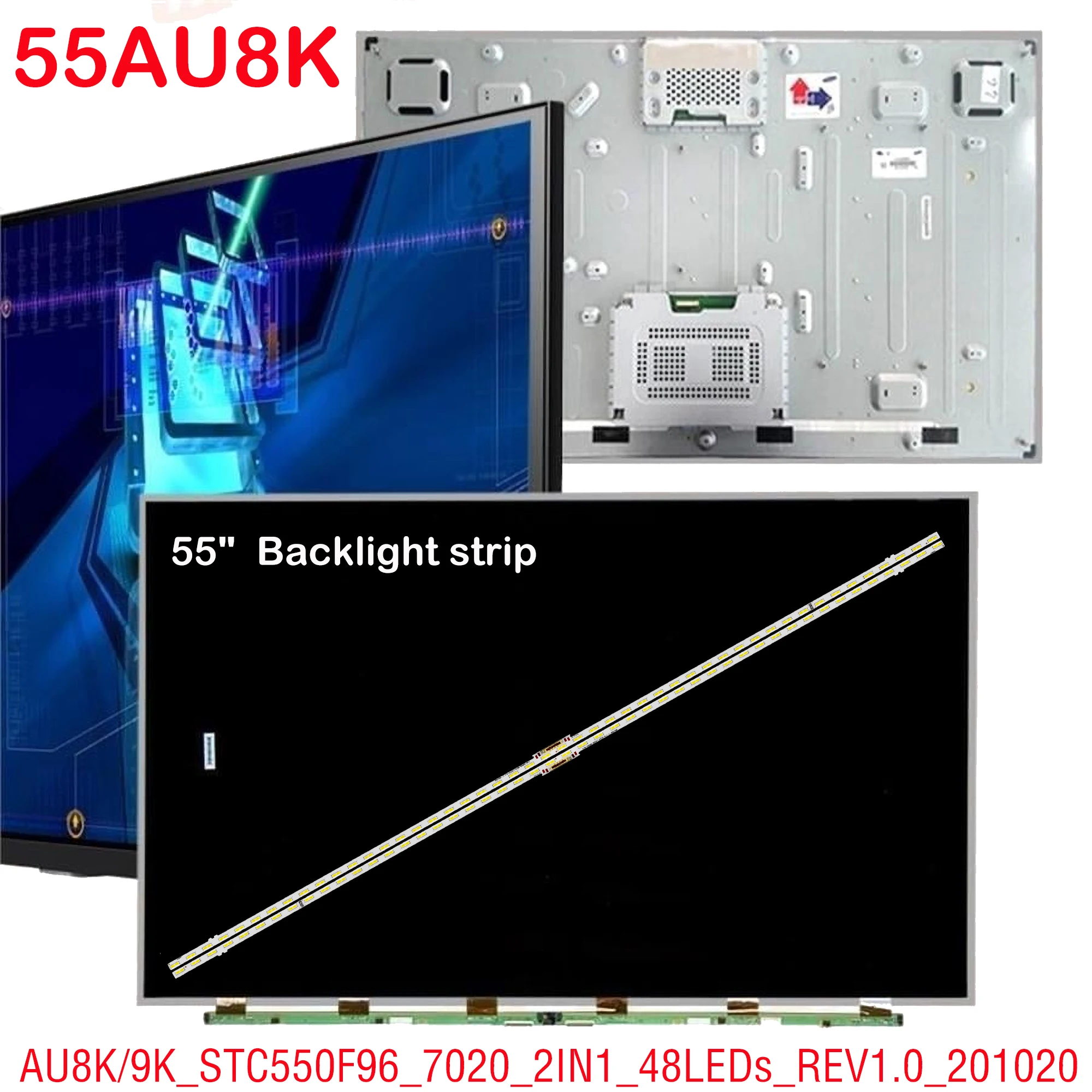 Полосы светодиодной подсветки для UE55CU8570U UE55CU8572U UE55CU8580U UN55AU8200K UN55AU9000K UN55BU8000G UN55CU8000F UN55BU8200K
Полосы светодиодной подсветки для UE55CU8570U UE55CU8572U UE55CU8580U UN55AU8200K UN55AU9000K UN55BU8000G UN55CU8000F UN55BU8200K