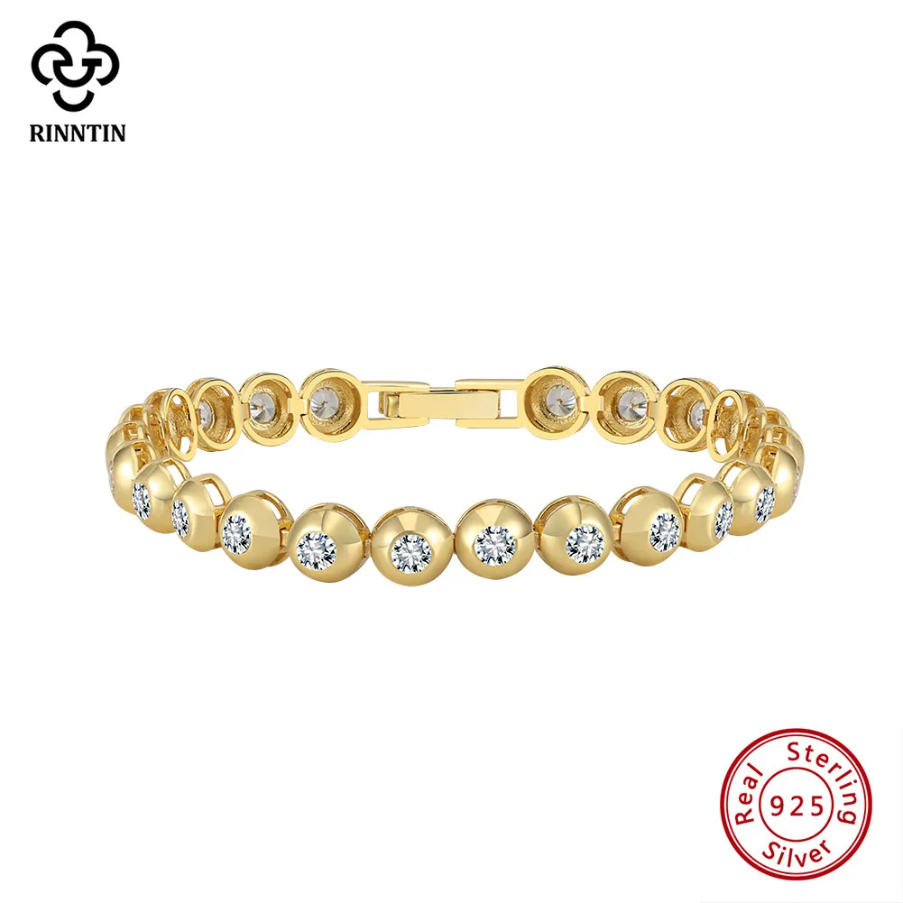 Rinntin 5A Zirconia Tennis Bracelet Unisex 925 Sterling Silver Vintage Chain Round Shaped Diamond Bracelets 6.5-8 Inch SB209
Rinntin 5A Zirconia Tennis Bracelet Unisex 925 Sterling Silver Vintage Chain Round Shaped Diamond Bracelets 6.5-8 Inch SB209