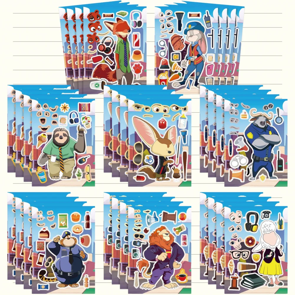 2026 8/16pcs Cartoon Zootopia Puzzle Stickers Games Funny DIY Make a Face Assemble Jigsaw Decoration Craft Sticker Party Favor
2026 8/16pcs Cartoon Zootopia Puzzle Stickers Games Funny DIY Make a Face Assemble Jigsaw Decoration Craft Sticker Party Favor