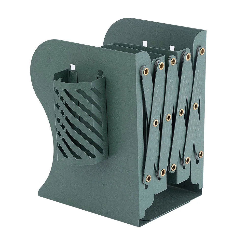 Metal Telescopic Bookends with Pen Holder Anti-Rust Desk Shelf Organizer Creative Design for Home Office Library
Metal Telescopic Bookends with Pen Holder Anti-Rust Desk Shelf Organizer Creative Design for Home Office Library