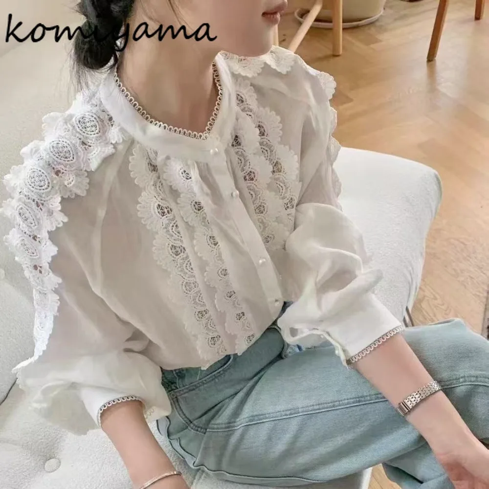 Свободные рубашки в полоску с кружевной вышивкой Blusas Mujer, блузки, весна 2021, женская одежда, однобортная рубашка Camisas с длинными рукавами
Свободные рубашки в полоску с кружевной вышивкой Blusas Mujer, блузки, весна 2021, женская одежда, однобортная рубашка Camisas с длинными рукавами