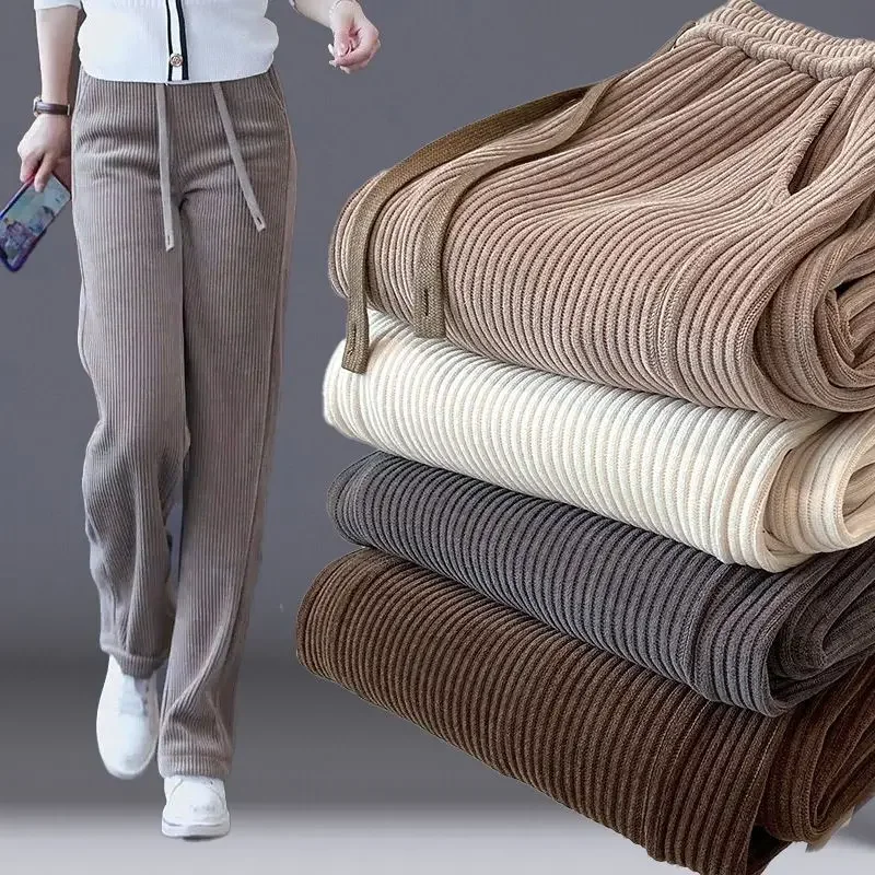 Women's Wide Leg High-end Improved Narrow Spring And Autumn New Edition Plush Western-style Sweat Khaki Pants For Women Straight
Women's Wide Leg High-end Improved Narrow Spring And Autumn New Edition Plush Western-style Sweat Khaki Pants For Women Straight