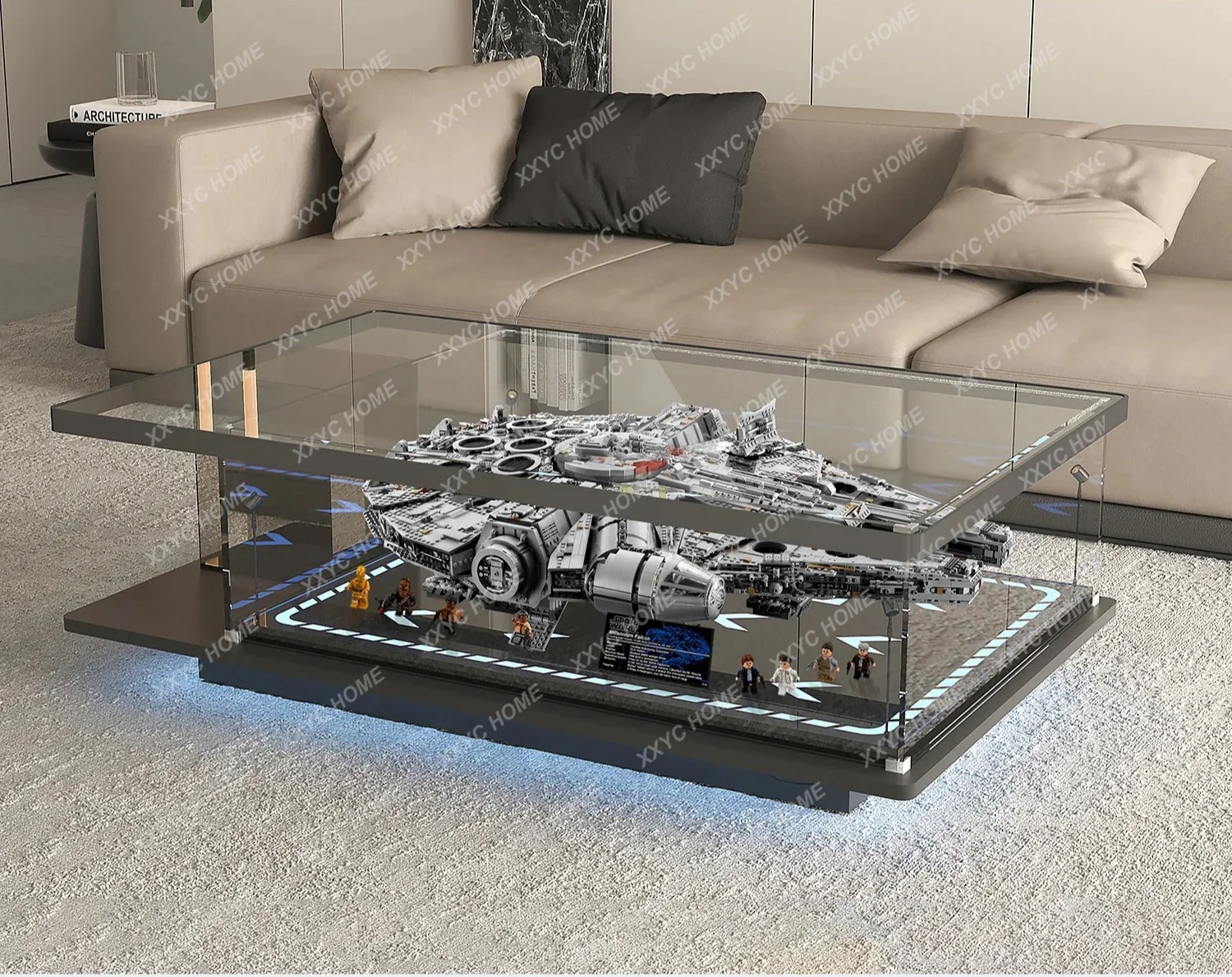 New arrive Modern simple living room home coffee table acrylic display box building block model dust cover advanced sense
New arrive Modern simple living room home coffee table acrylic display box building block model dust cover advanced sense