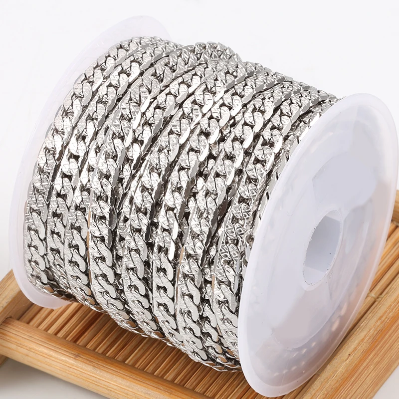 1Meter 4mm Stainless Steel Cuban Link Chain For Diy Men Women Fashion Necklace Bracelet Accessories Jewelry Making Findings
1Meter 4mm Stainless Steel Cuban Link Chain For Diy Men Women Fashion Necklace Bracelet Accessories Jewelry Making Findings