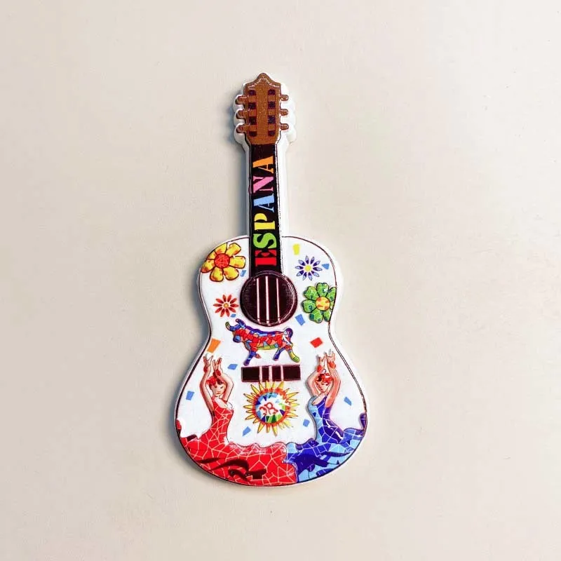 Spanish Guitar 3D Resin Refrigerator Magnet - Colorful Floral and Dance Scene Design - Home Decor Gift
Spanish Guitar 3D Resin Refrigerator Magnet - Colorful Floral and Dance Scene Design - Home Decor Gift