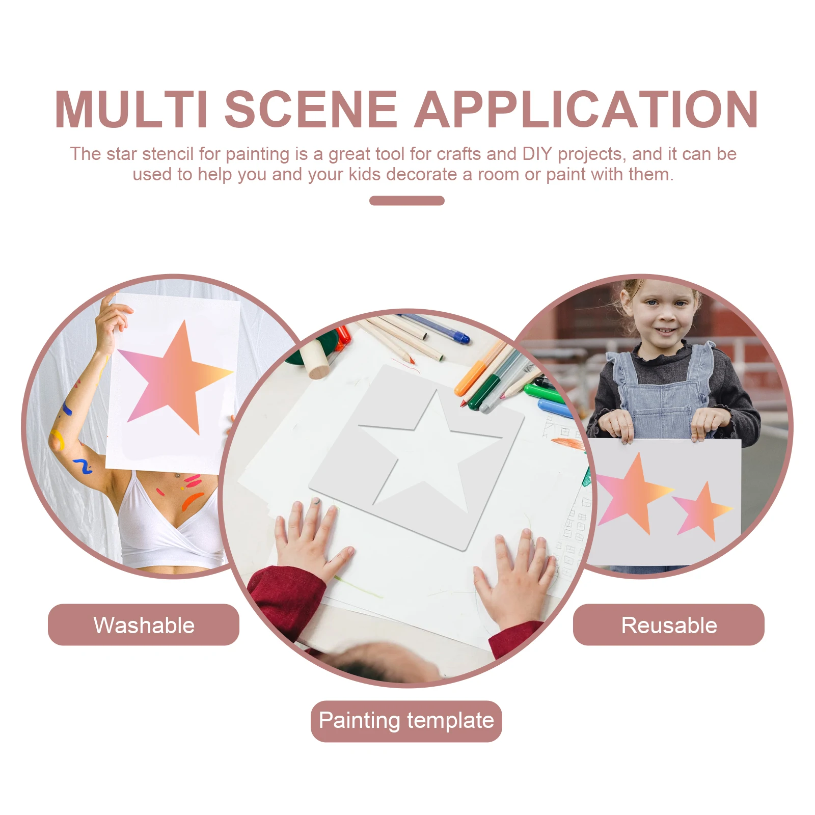8 Pcs Painting Template Stencils for Crafts Drawing Star Kit Scrapbooking Decorate Reusable Plastic Stars Templates Child
8 Pcs Painting Template Stencils for Crafts Drawing Star Kit Scrapbooking Decorate Reusable Plastic Stars Templates Child