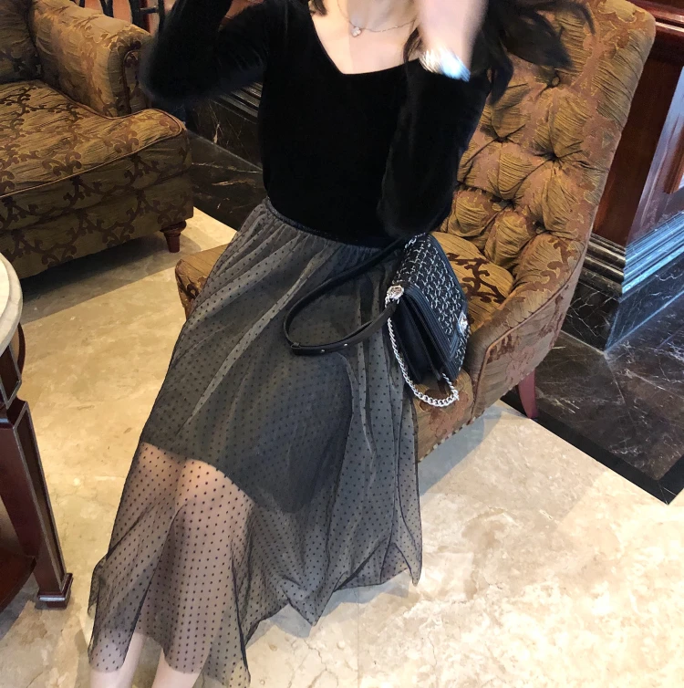 ato Velvet Polka Dot Netting Floing Irregular Hem Dr Sexy Slimming High Waist Base Layer Dr Commute Sle V-ne L...
ato Velvet Polka Dot Netting Floing Irregular Hem Dr Sexy Slimming High Waist Base Layer Dr Commute Sle V-ne L...