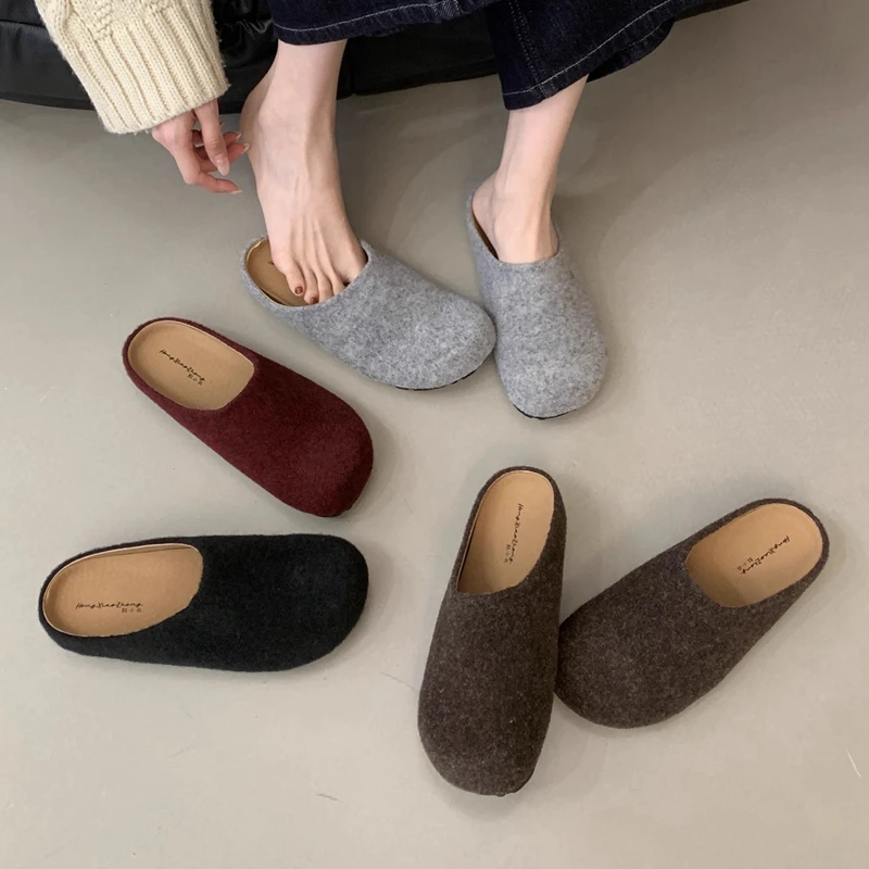SUOJIALUN 2025 Winter New Brand Women Slipper Fashion Round Toe Slip On Mules Shoes Soft Flat Heel Casual Outdoor Slides Shoes
SUOJIALUN 2025 Winter New Brand Women Slipper Fashion Round Toe Slip On Mules Shoes Soft Flat Heel Casual Outdoor Slides Shoes