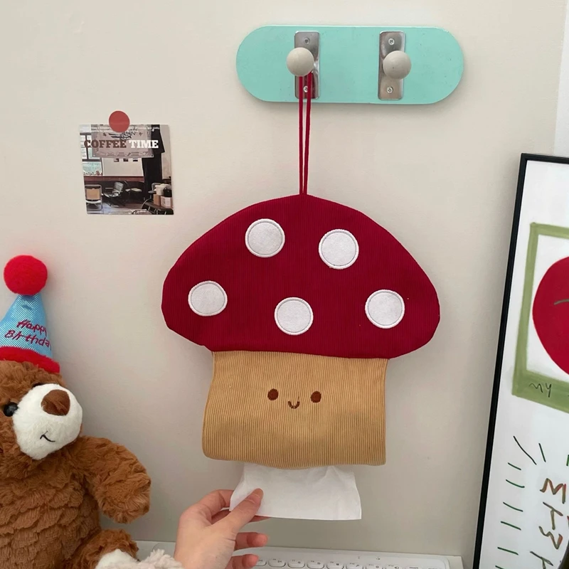 Tissue Box Napkin Holder Creative Cloth Mushroom Tissue Box Wall Mounted Decorative Tissue Cover Cute Paper Towel Holder
Tissue Box Napkin Holder Creative Cloth Mushroom Tissue Box Wall Mounted Decorative Tissue Cover Cute Paper Towel Holder