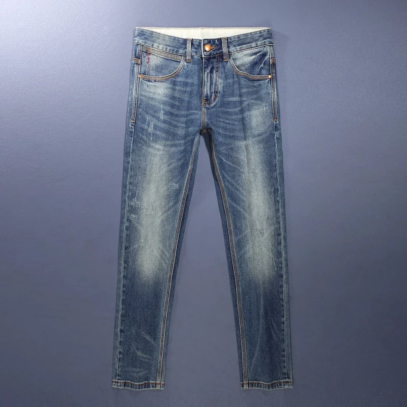 Newly Designer Fashion Men Jeans High Quality Retro Blue Stretch Slim Fit Ripped Jeans Men Vintage Casual Denim Pants Hombre
Newly Designer Fashion Men Jeans High Quality Retro Blue Stretch Slim Fit Ripped Jeans Men Vintage Casual Denim Pants Hombre