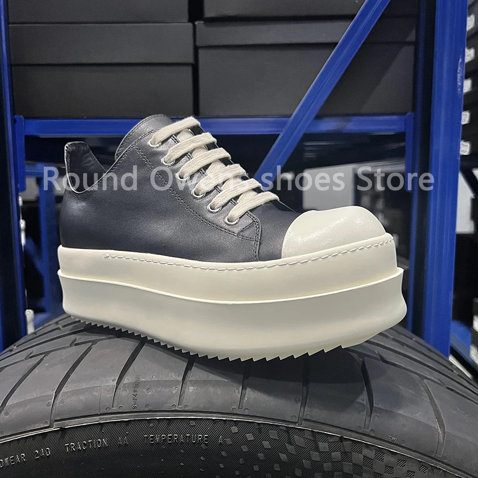 R&O Classic Designer Men Low Top Lace Up Casual Shoes Women Black White Leather Stweet Luxury Trainers 6cm Thick Sole Sneakers
R&O Classic Designer Men Low Top Lace Up Casual Shoes Women Black White Leather Stweet Luxury Trainers 6cm Thick Sole Sneakers