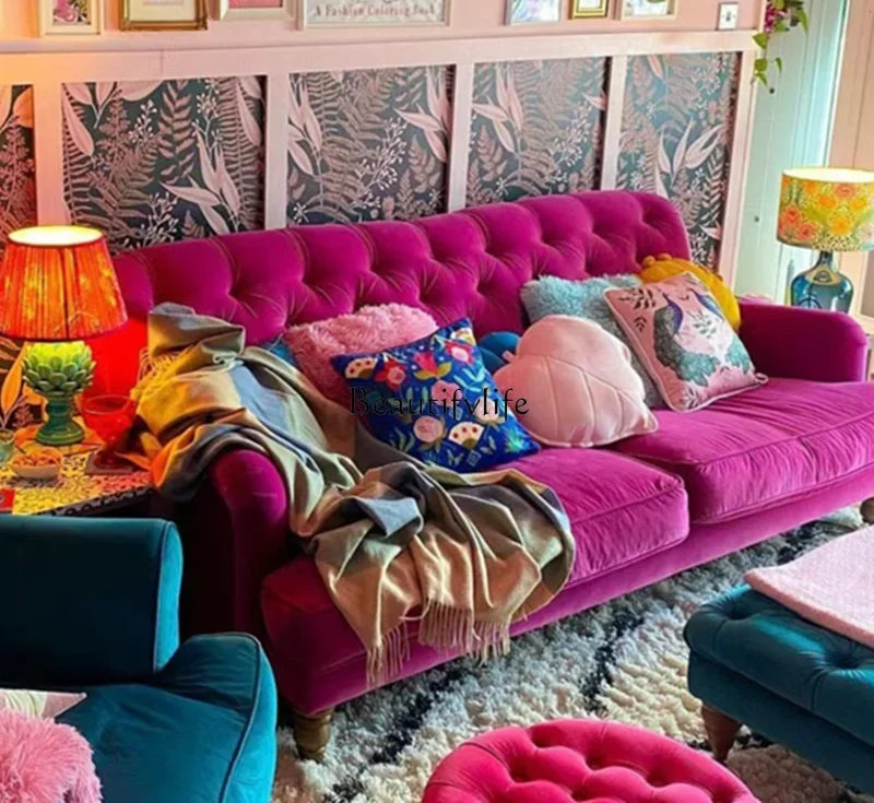 yj19 Minimalist Style British Bright Color Sofa Rose Pink Velvet Straight Row Retro Washable
yj19 Minimalist Style British Bright Color Sofa Rose Pink Velvet Straight Row Retro Washable