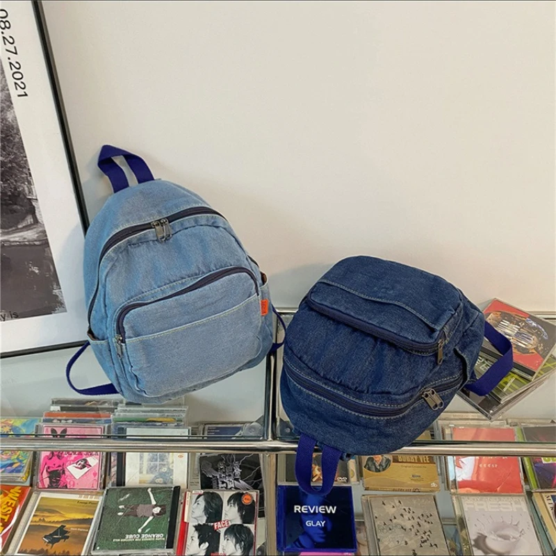 Women's Denim Backpack Personalized College Student Bag Book Bags Denim Canvas Backpack Fashionable Versatile Backpack
Women's Denim Backpack Personalized College Student Bag Book Bags Denim Canvas Backpack Fashionable Versatile Backpack