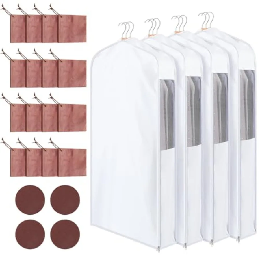 Набор из 4 хлопковых чехлов для одежды с кедровыми брикетами, 40 дюймов, дышащие подвесные чехлы для хранения в шкафу с прозрачным сетчатым окном, 6 дюймов шириной по бокам
Набор из 4 хлопковых чехлов для одежды с кедровыми брикетами, 40 дюймов, дышащие подвесные чехлы для хранения в шкафу с прозрачным сетчатым окном, 6 дюймов шириной по бокам