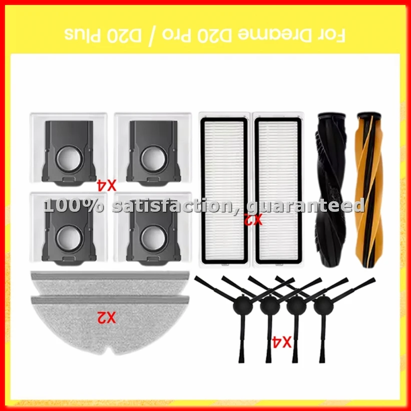 For D20 Plus Vacuum Cleaner Replacement Parts Main Side Brushes Filters Mop Cloths Dust Bag-ABYS
For D20 Plus Vacuum Cleaner Replacement Parts Main Side Brushes Filters Mop Cloths Dust Bag-ABYS