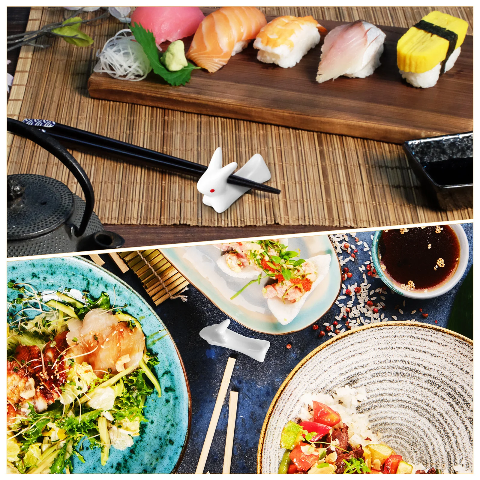 8Pcs Cartoon Rabbit Shape Ceramic Chopstick Holders Elegant Fine Workmanship Kitchen Supply Chopsticks Rest Chopsticks Holder
8Pcs Cartoon Rabbit Shape Ceramic Chopstick Holders Elegant Fine Workmanship Kitchen Supply Chopsticks Rest Chopsticks Holder