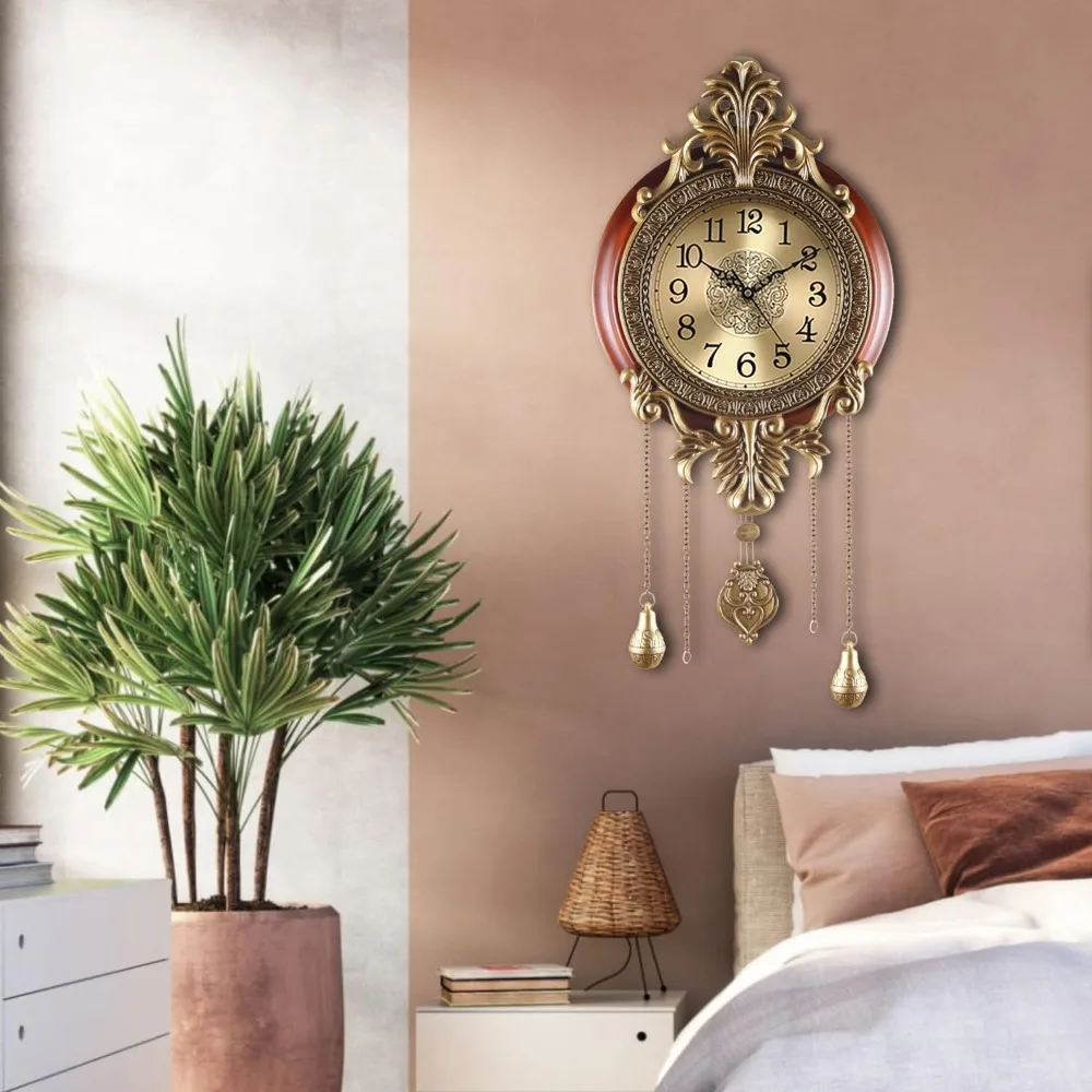 Large Pendulum Wall Clock, Vintage Real Wood Hanging Clock, Battery Operated Silent Quartz, Indoor Wall Art Decoratio
Large Pendulum Wall Clock, Vintage Real Wood Hanging Clock, Battery Operated Silent Quartz, Indoor Wall Art Decoratio