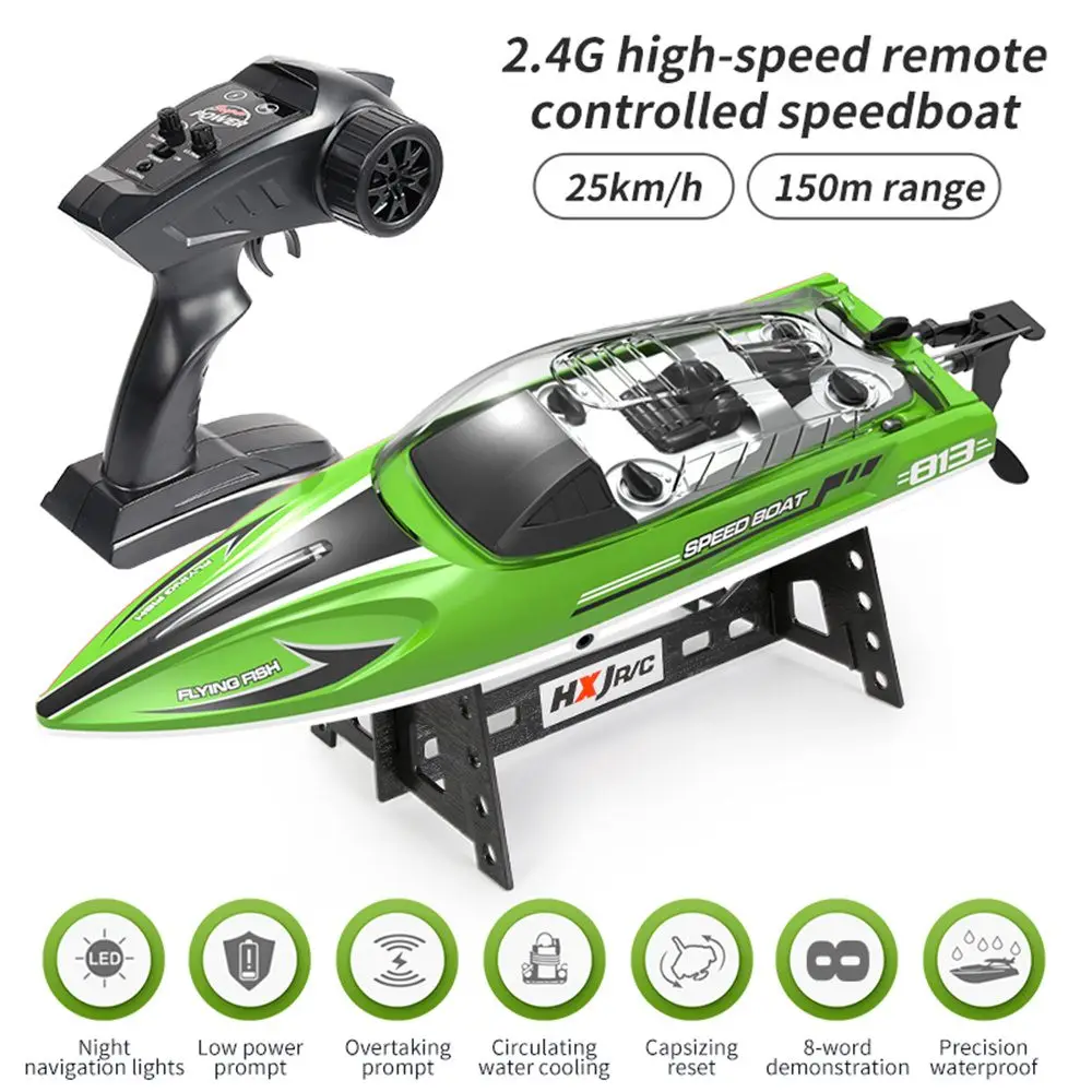 HXJRC HJ813 2.4G 4CH 25km/h High-Speed RC Boat LED Light Waterproof Electric Racing Vehicles Models Remote Control Toys
HXJRC HJ813 2.4G 4CH 25km/h High-Speed RC Boat LED Light Waterproof Electric Racing Vehicles Models Remote Control Toys