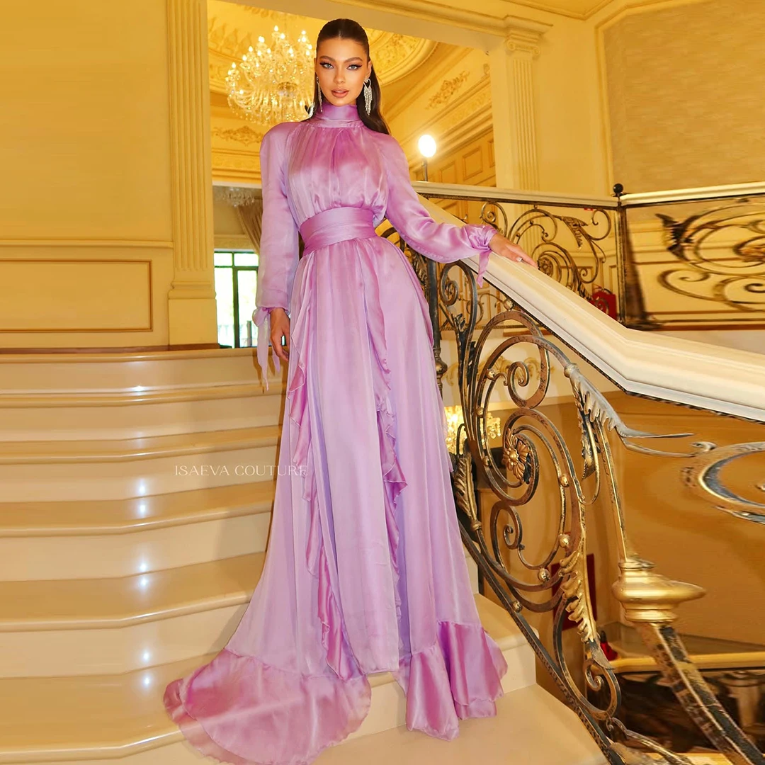 Fairy Lavender Long Sleeve Evening Dresses Boho Straight Draped Pageant Party Dress Soft Chiffon Elegant Dress Women Customized
Fairy Lavender Long Sleeve Evening Dresses Boho Straight Draped Pageant Party Dress Soft Chiffon Elegant Dress Women Customized