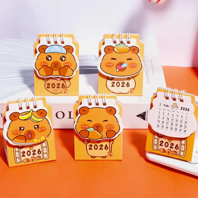 High Quality 1Pcs 2026 Mini Calendar Cartoon Capybara Desk Calendar Office School Portable Calendar Christmas Gift For Friends
High Quality 1Pcs 2026 Mini Calendar Cartoon Capybara Desk Calendar Office School Portable Calendar Christmas Gift For Friends