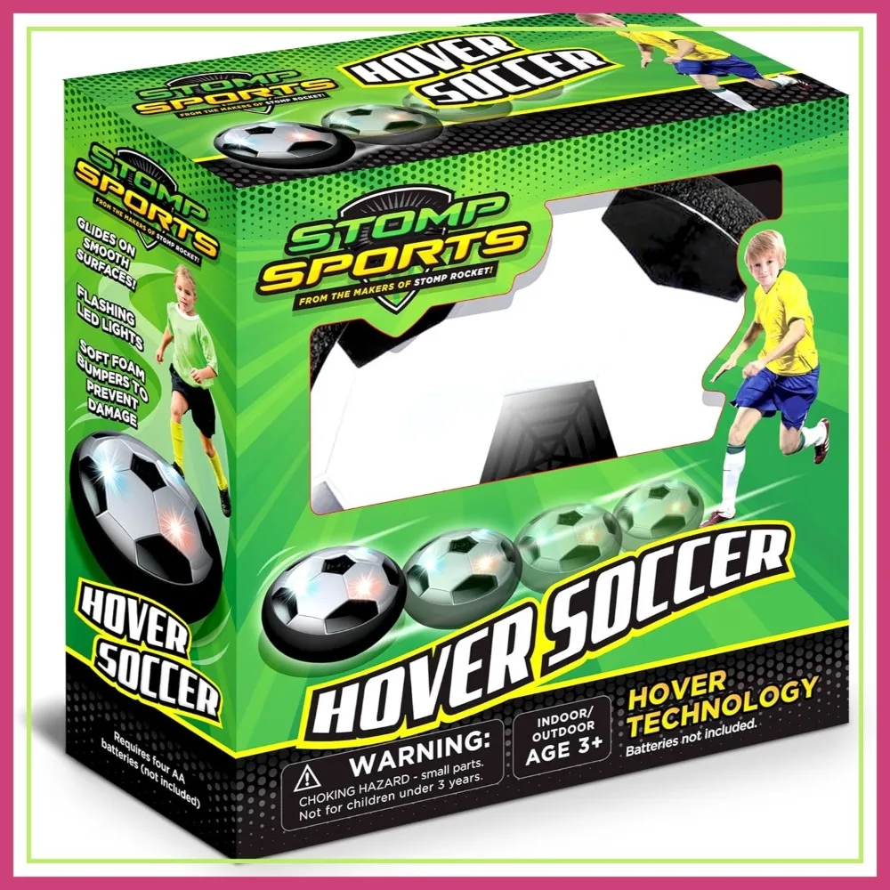 Hover Soccer Toy with LED Lights and Foam Bumpers - Indoor Air Soccer Game for Kids Ages 3-8
Hover Soccer Toy with LED Lights and Foam Bumpers - Indoor Air Soccer Game for Kids Ages 3-8