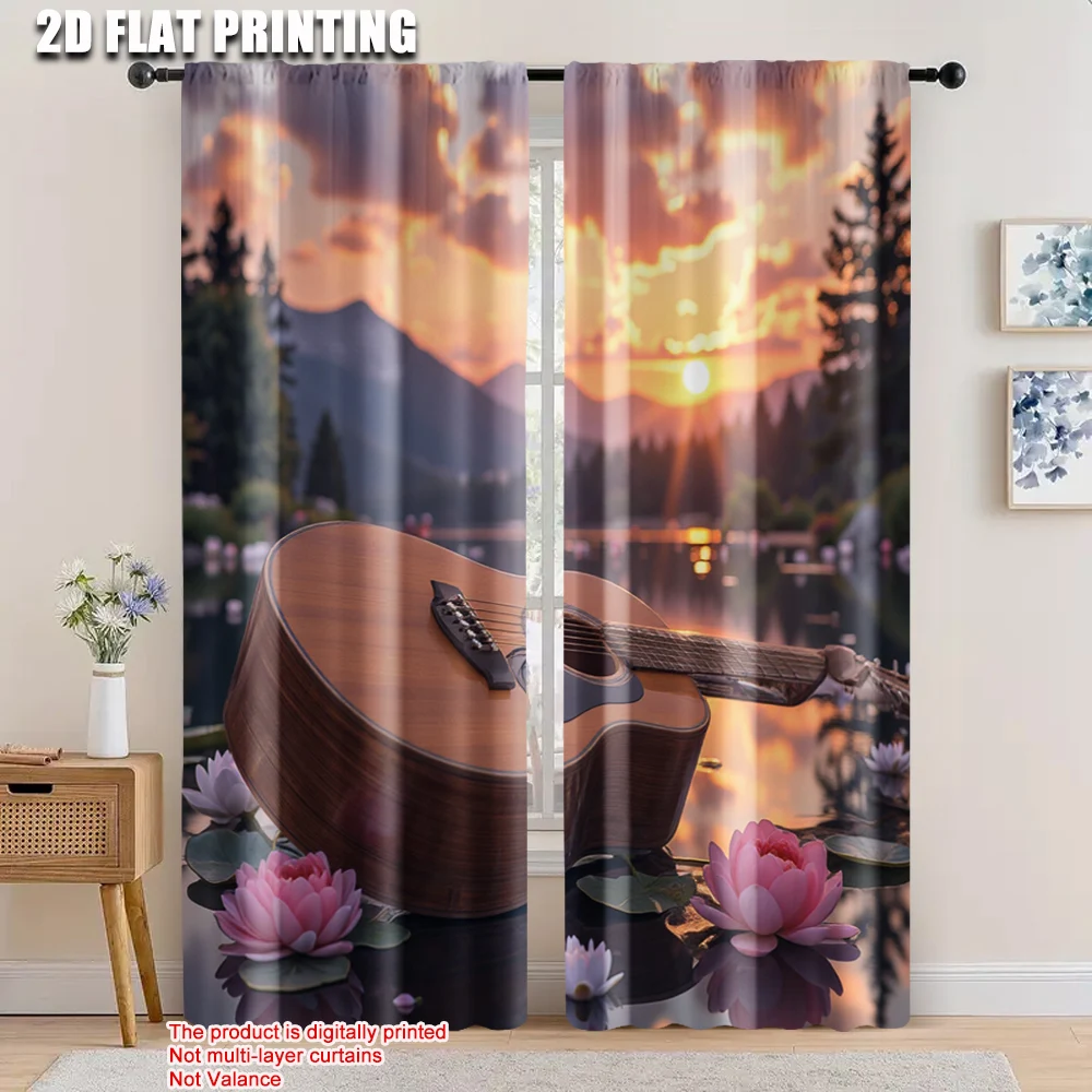 2pcs, 2D flat printing Curtains flowers amd guitar Versatile Polyester,Without Electricity Holiday Decorations Suitable for
2pcs, 2D flat printing Curtains flowers amd guitar Versatile Polyester,Without Electricity Holiday Decorations Suitable for