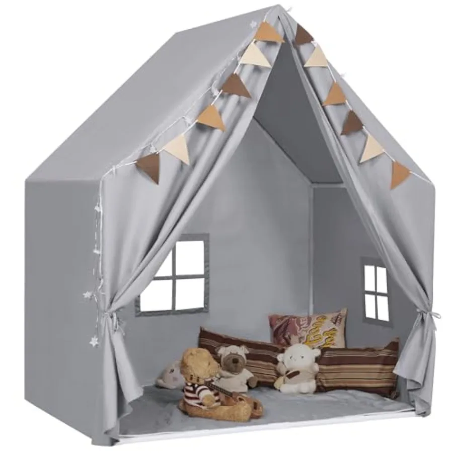 Play Tent with Padded Mat and Star LED Lights for Ages 4-8-10 Year Old Girls Boys, Large Cute Indoor Play Room House Tent for T
Play Tent with Padded Mat and Star LED Lights for Ages 4-8-10 Year Old Girls Boys, Large Cute Indoor Play Room House Tent for T