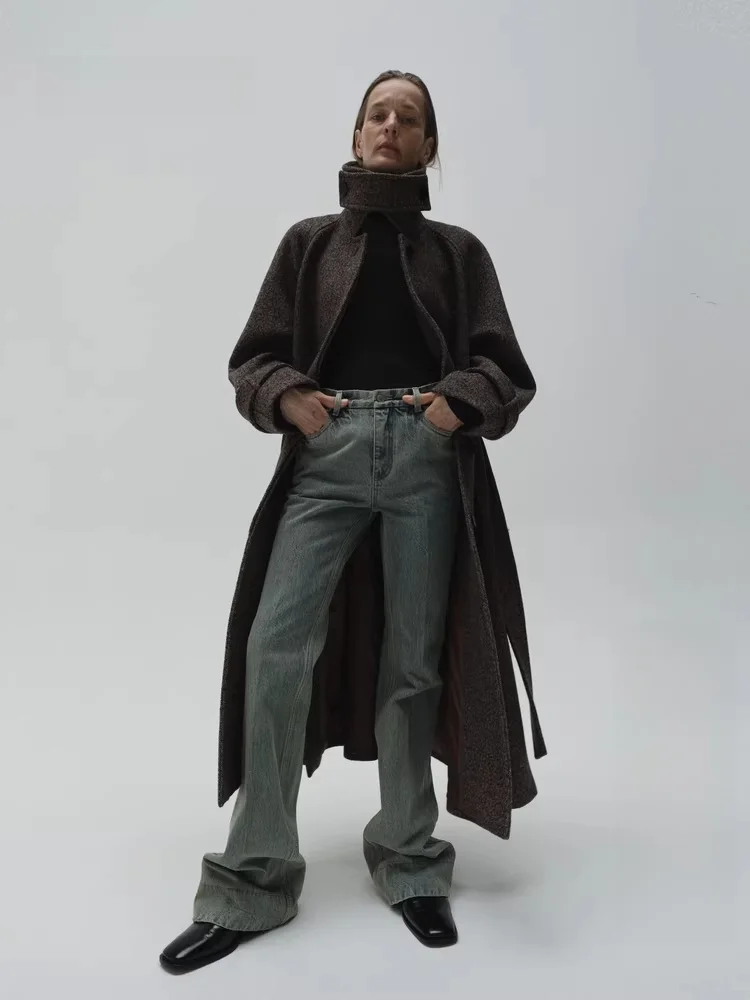 Зимнее длинное твидовое пальто-ветровка Edition Red Label, модель EBD4OVC09, женская премиальная модная шерстяная верхняя одежда
Зимнее длинное твидовое пальто-ветровка Edition Red Label, модель EBD4OVC09, женская премиальная модная шерстяная верхняя одежда