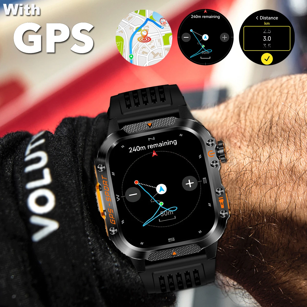 COANR New Military Grade GPS Sports and fitness tracking SmartWatch Man Waterproof Compass HD call Smart Watches LED Flashlight
COANR New Military Grade GPS Sports and fitness tracking SmartWatch Man Waterproof Compass HD call Smart Watches LED Flashlight