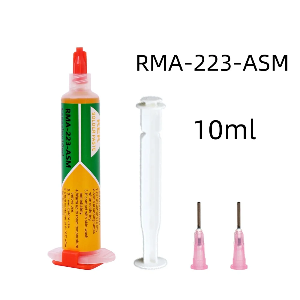 RMA-223-ASM Needle Tube Soldering Flux Paste No-Clean Rosin Oil for BGA Chip Repair
RMA-223-ASM Needle Tube Soldering Flux Paste No-Clean Rosin Oil for BGA Chip Repair