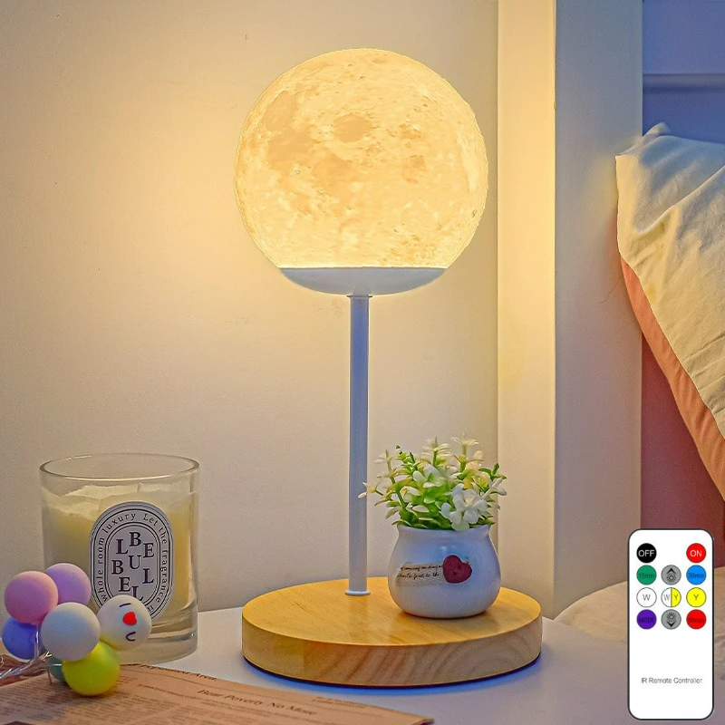 Solid Wood Moon Desk Lamp with Remote Control 3 Color Dimming USB Plug in Home Study Bedroom Bedside Night Light
Solid Wood Moon Desk Lamp with Remote Control 3 Color Dimming USB Plug in Home Study Bedroom Bedside Night Light