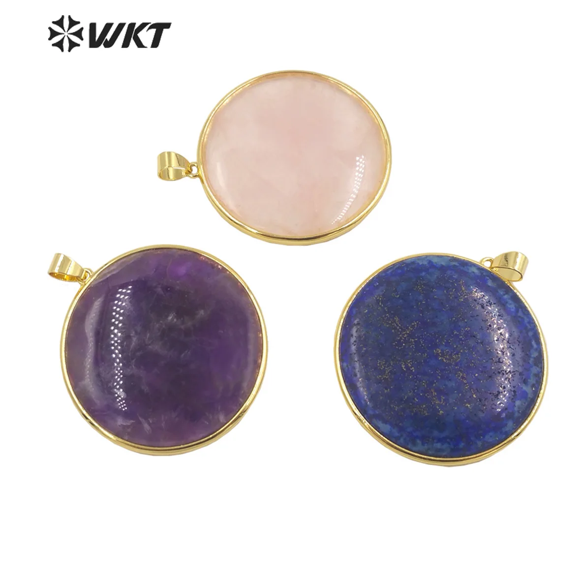 WT-P1798 Оптовая продажа, уникальный модный круглый полированный кулон из натурального камня, женский золотой ободок, прекрасный подарочный кулон с подвеской для друзей
WT-P1798 Оптовая продажа, уникальный модный круглый полированный кулон из натурального камня, женский золотой ободок, прекрасный подарочный кулон с подвеской для друзей