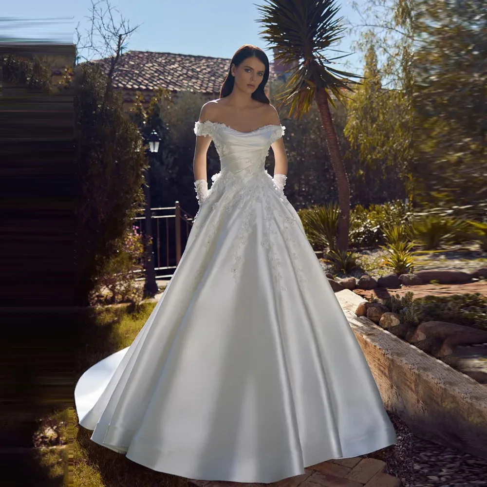 Elegant 3d Flower Women Wedding Dresses White A-Line Sleeveless Customized Bridal Dress Engagement banquet Vestido De Novia 2026
Elegant 3d Flower Women Wedding Dresses White A-Line Sleeveless Customized Bridal Dress Engagement banquet Vestido De Novia 2026