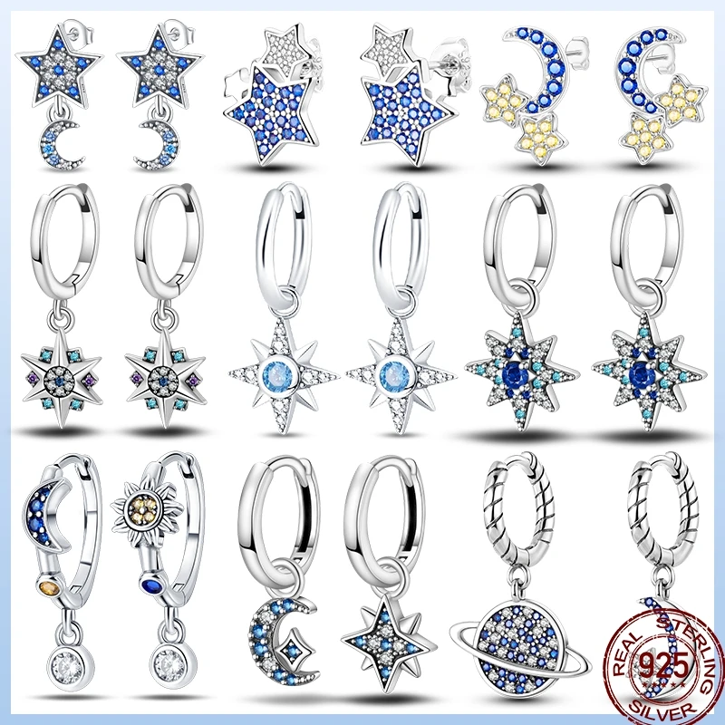 Earrings 925 Sterling Silver Spring Gold Shiny Zircon Star Moon Sun Earrings Luxury Party Jewelry Gift Birthday Anniversary
Earrings 925 Sterling Silver Spring Gold Shiny Zircon Star Moon Sun Earrings Luxury Party Jewelry Gift Birthday Anniversary