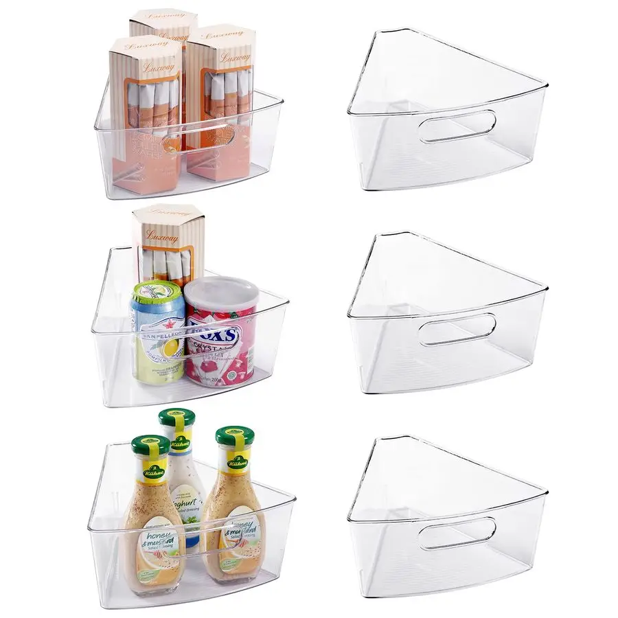 Lazy Susan Organizers Set of 6, 12.8 x 11.7 x 4 Plastic Transparent Kitchen Cabinet Storage Bins with Handle, 4 Deep Container,
Lazy Susan Organizers Set of 6, 12.8 x 11.7 x 4 Plastic Transparent Kitchen Cabinet Storage Bins with Handle, 4 Deep Container,