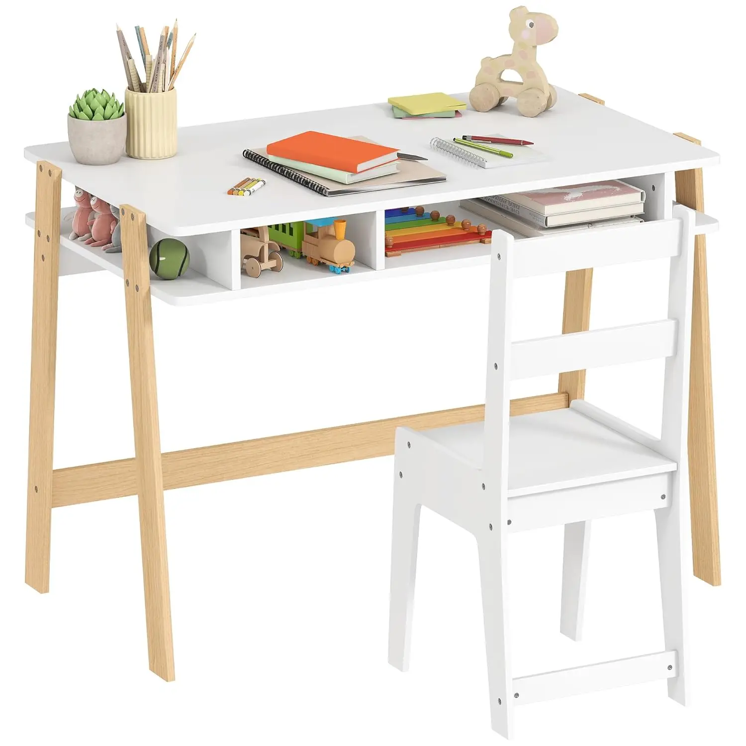 Kids Desk and Chair Set for 3-12 Years Old, Children Study Desk with Storage Compartment, Student Writing Table, Customized
Kids Desk and Chair Set for 3-12 Years Old, Children Study Desk with Storage Compartment, Student Writing Table, Customized