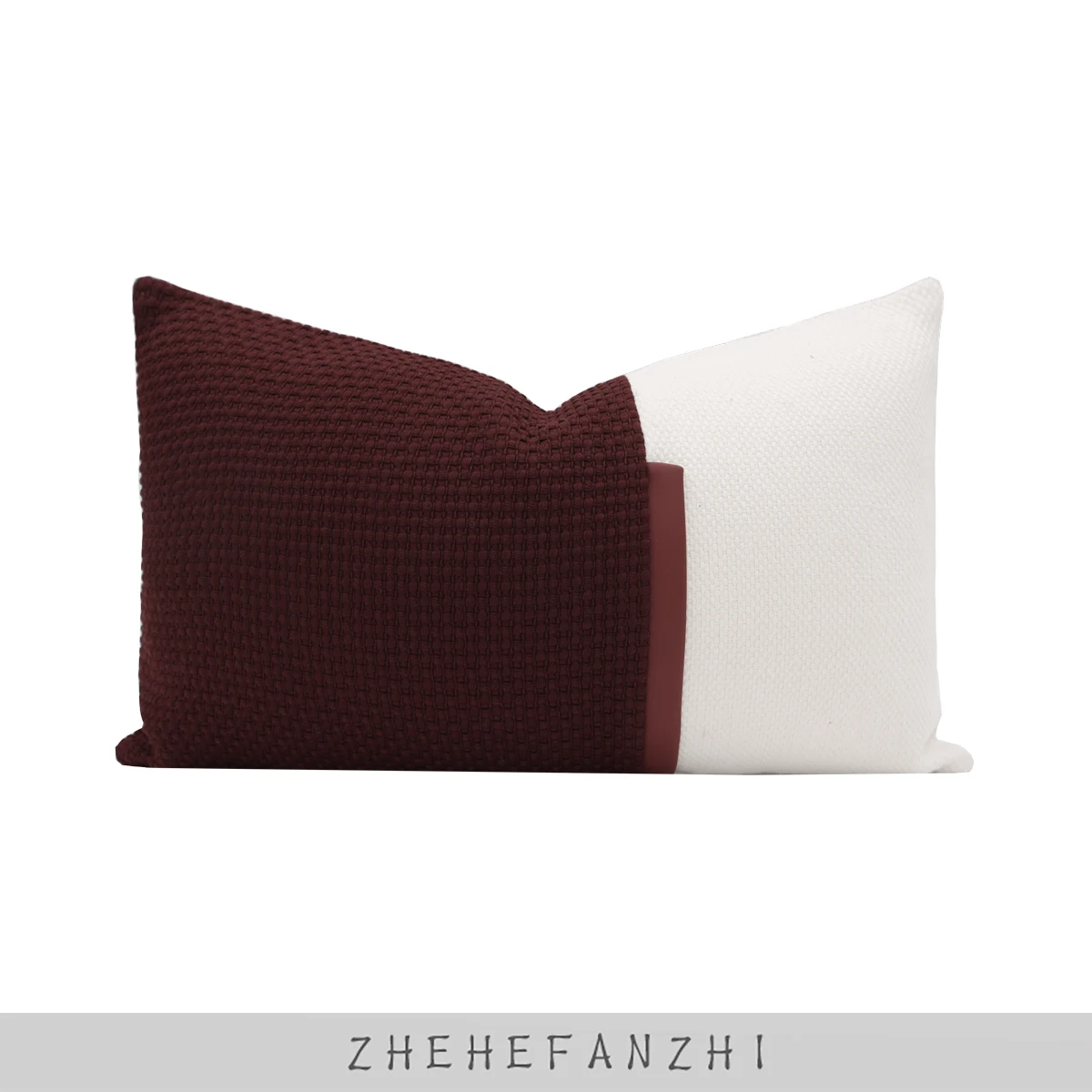Red Chinese Sle Pillow High End Hotel Sample Room Sofa Barest Pillow for Ss Office Rectangular Fiberfill Cus...
