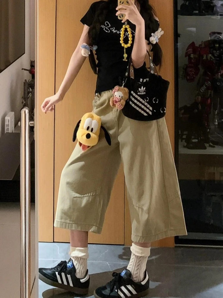 American Retro Khaki Wide Leg Denim Jeans Women's Summer New plus Size Loose Slim Straight Pants High Waist Pocket Zipper
American Retro Khaki Wide Leg Denim Jeans Women's Summer New plus Size Loose Slim Straight Pants High Waist Pocket Zipper