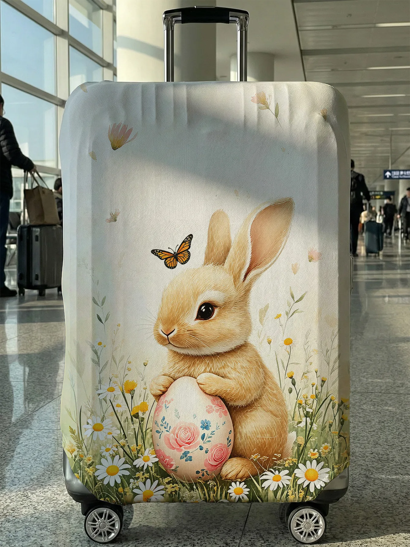 White Base Easter Bunny Holding Egg Luggage Cover, Suitable for 18-32 Inch Luggage Cover, Luggage Handle Glove, Travel Accessori
White Base Easter Bunny Holding Egg Luggage Cover, Suitable for 18-32 Inch Luggage Cover, Luggage Handle Glove, Travel Accessori