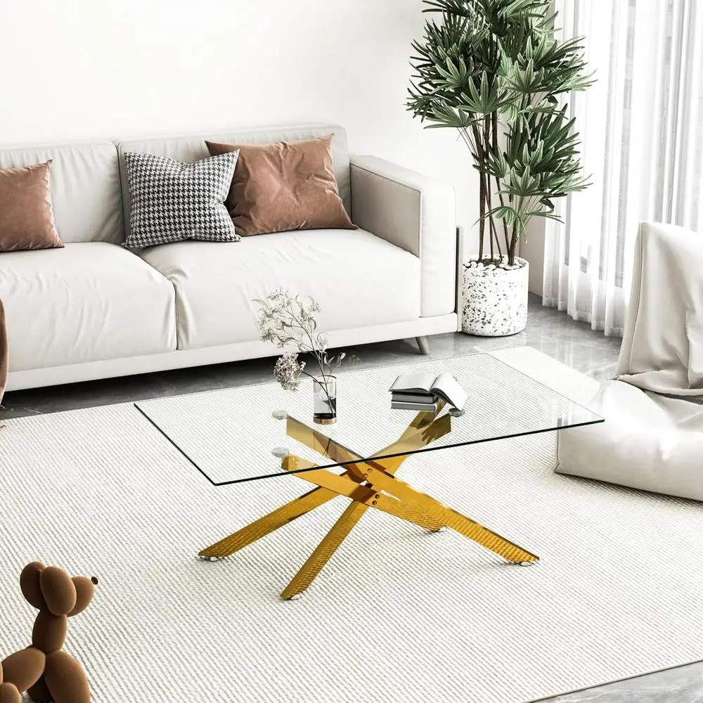 39.37” RecGlass Coee Table, ern Living Room Table with Tempered Glass Top and Metal Leg, Soa Center Cocktail Tables or Home Oice
39.37” RecGlass Coee Table, ern Living Room Table with Tempered Glass Top and Metal Leg, Soa Center Cocktail Tables or Home Oice