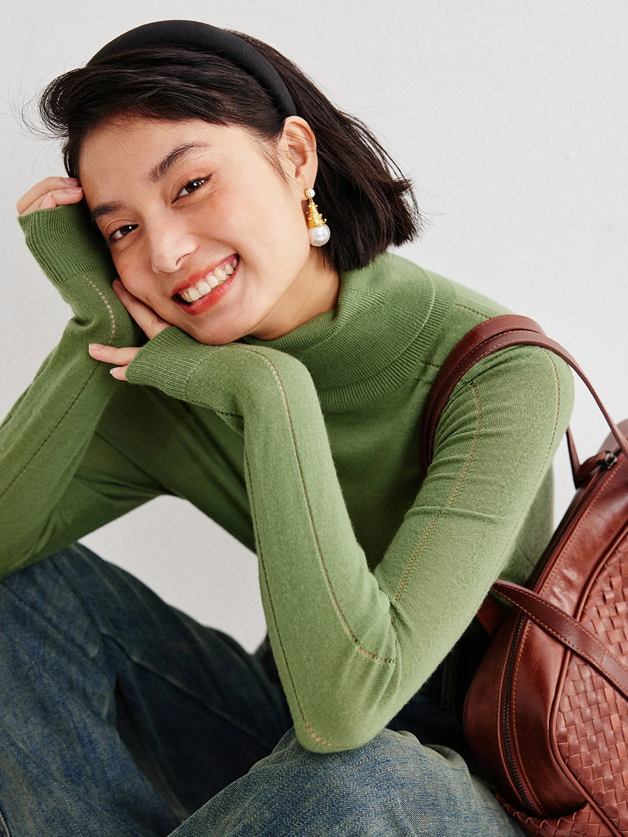 Warm Wool High Collar Sl 8 Needle Knitted Sweater Australian Merino Wool Base Layer Top Women's Faion Winter Clothes
Warm Wool High Collar Sl 8 Needle Knitted Sweater Australian Merino Wool Base Layer Top Women's Faion Winter Clothes