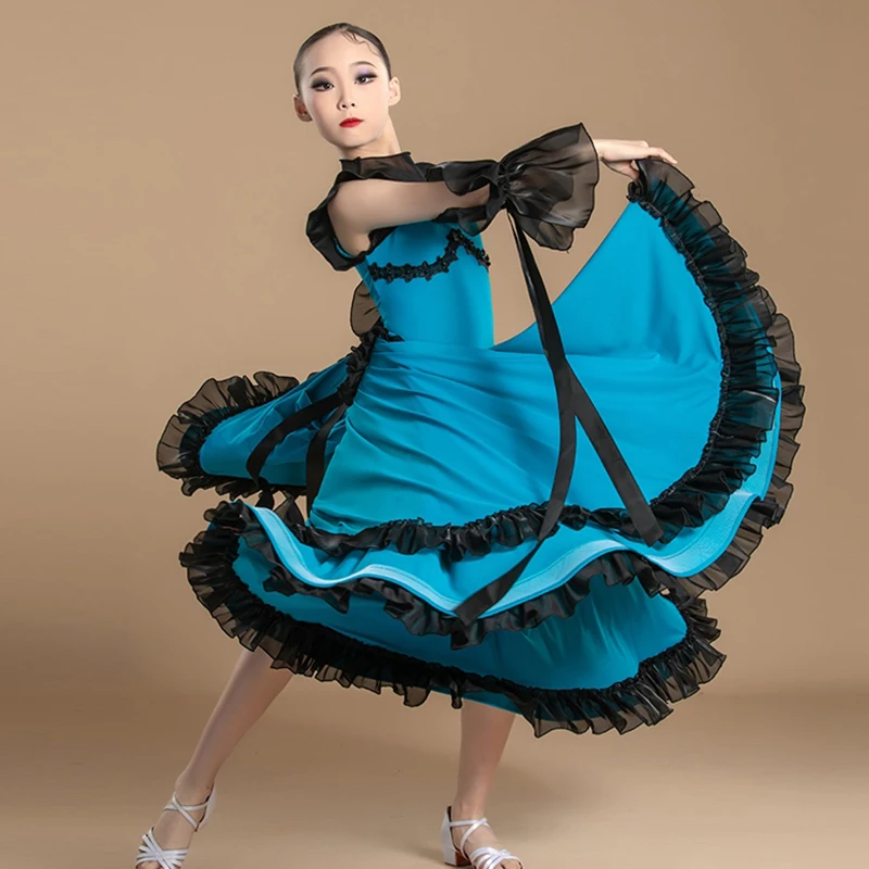 Ballroom Dance Dress Summer Blue Long Dresses For Competition Girl Standard Modern Dance Costume Waltz Performance Outfit VDL294
Ballroom Dance Dress Summer Blue Long Dresses For Competition Girl Standard Modern Dance Costume Waltz Performance Outfit VDL294