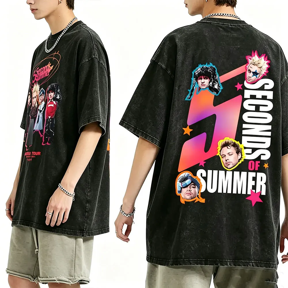 Washed Vintage Punk Rock Band 5 Seconds of Summer Everyone's A Star Merch 2026 T-shirt Men's Women Retro Hip Hop Gothic T Shirts
Washed Vintage Punk Rock Band 5 Seconds of Summer Everyone's A Star Merch 2026 T-shirt Men's Women Retro Hip Hop Gothic T Shirts